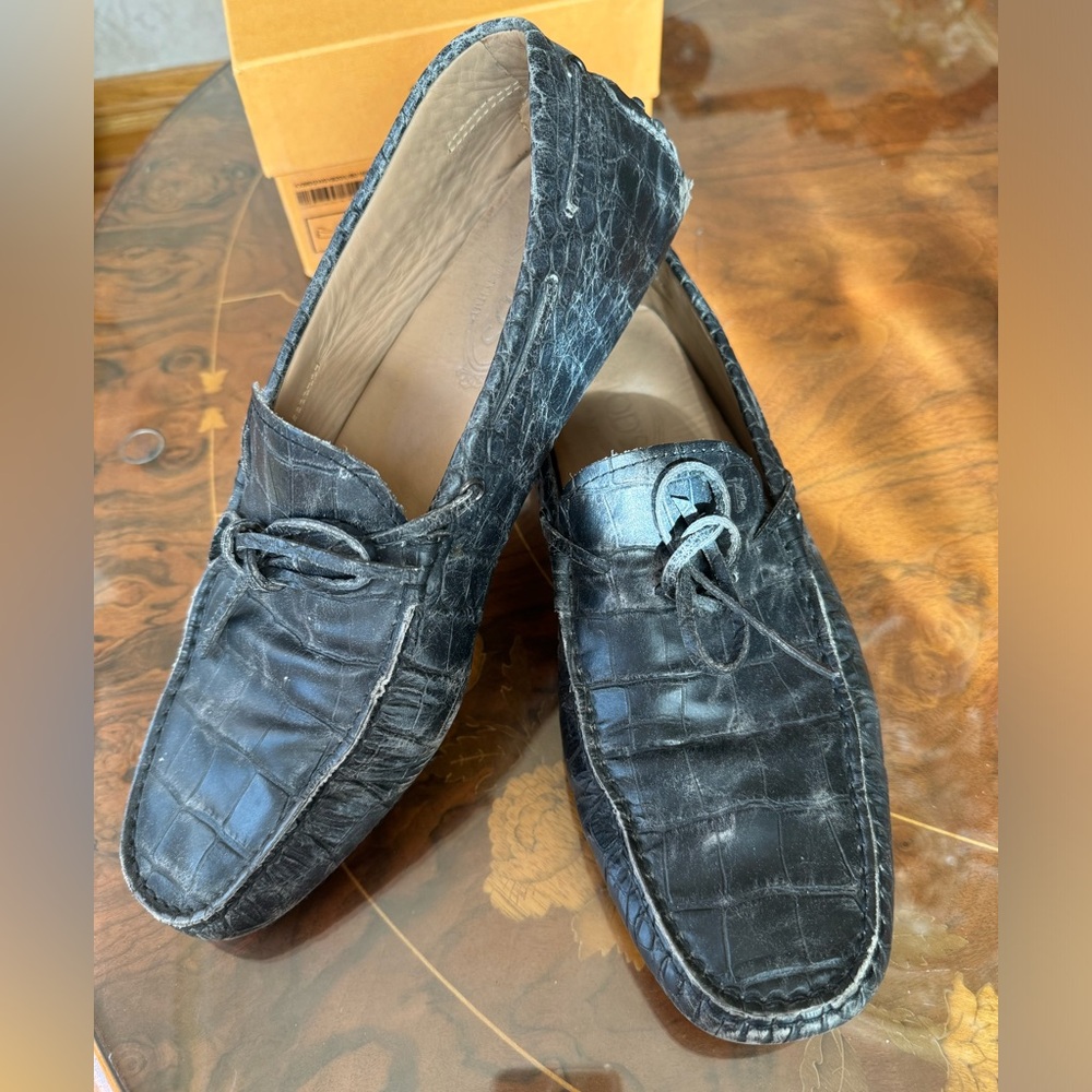 Tod’d men’s loafer driving moccasins leather shoes Sz 9.5